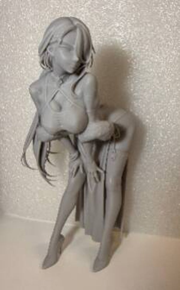 Figurine anime femme sexy - Résine grise non peinte - Très détaillée