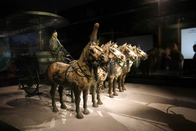 Chevaux et chars de l'armée de terre cuite de Qin Shi Huang