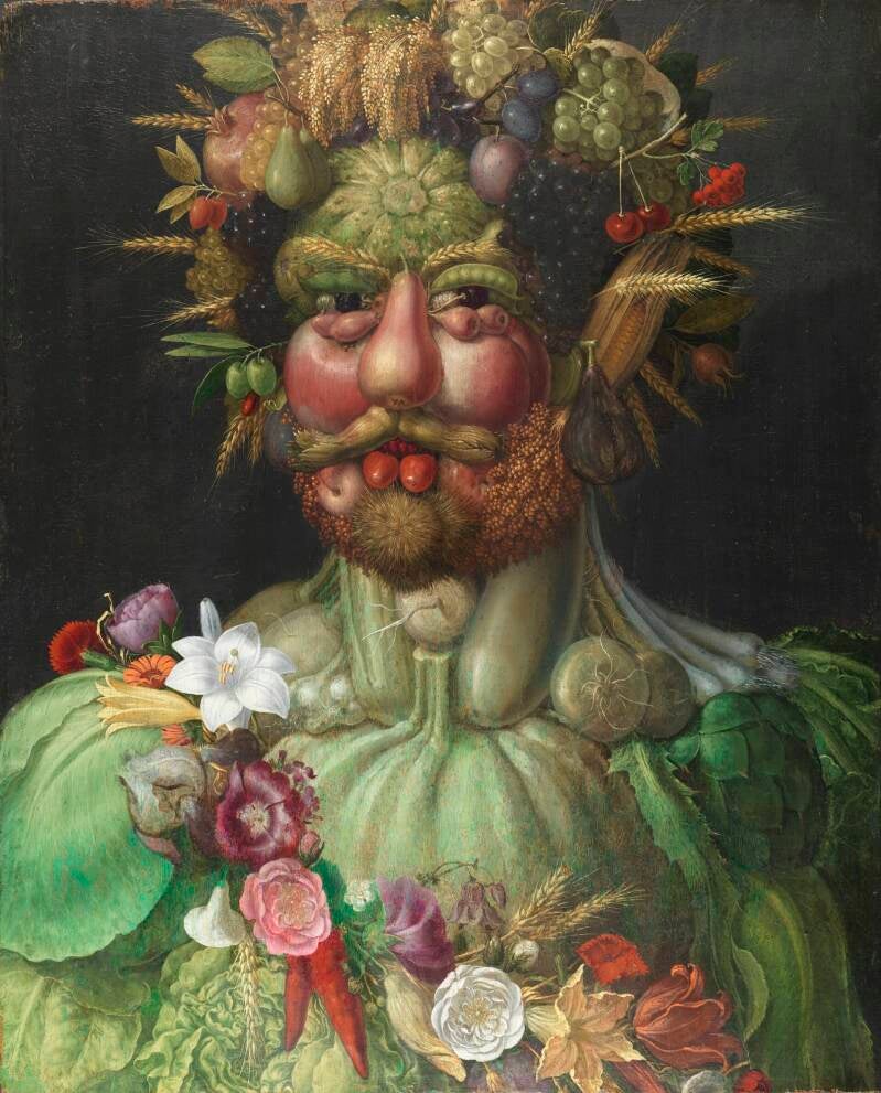 l’empereur Rodolphe II déguisé en Vertumne (peint par Arcimboldo vers 1590)
