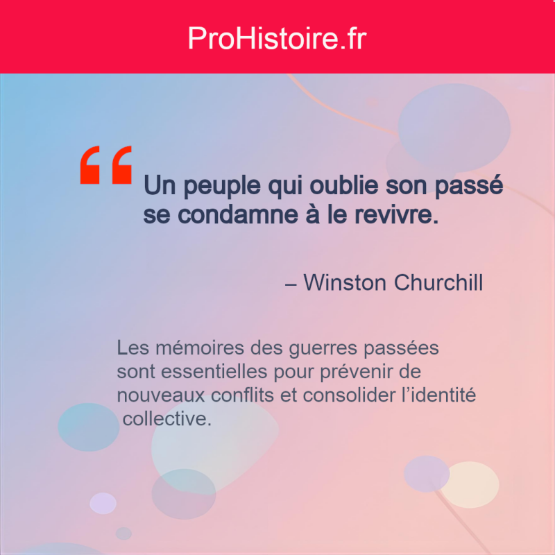 Winston Churchill : "Un peuple qui oublie son passé se condamne à le revivre."