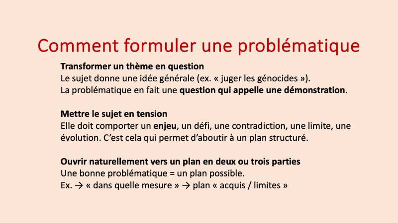 comment formuler une problématique