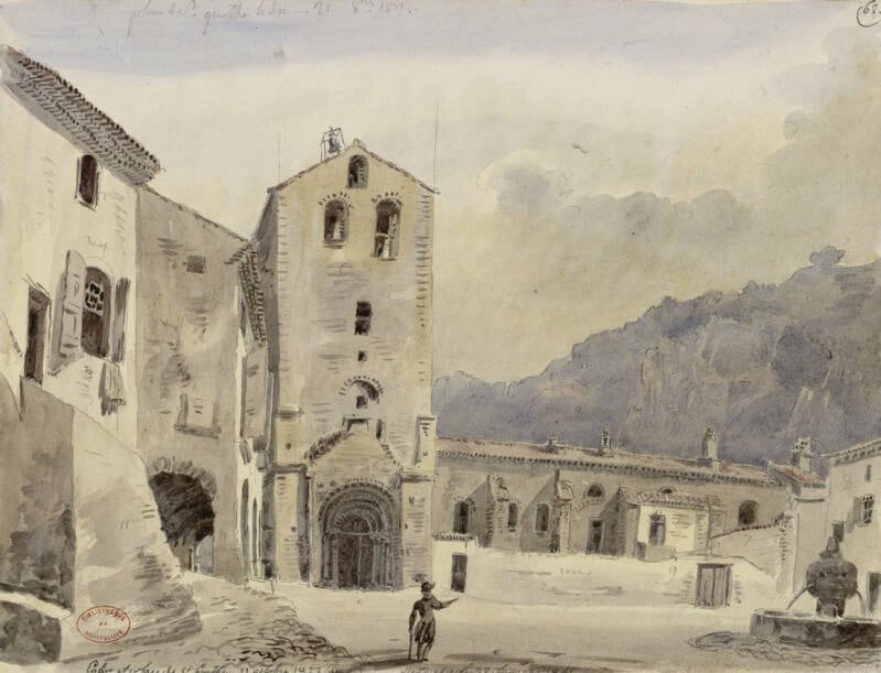 Eglise et place de Saint-Guilhem