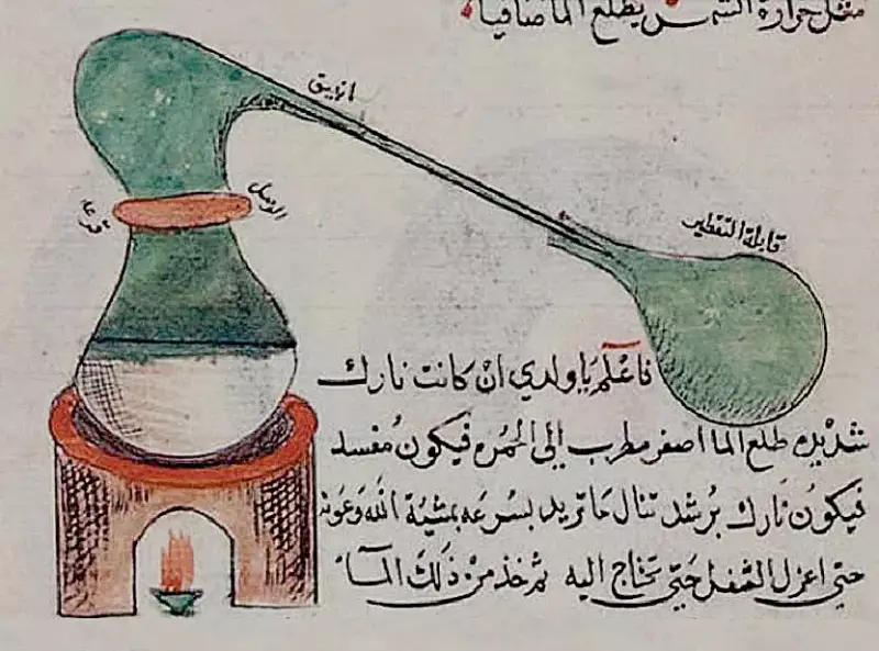 L’alambic de Jabir Ibn Hayyam dans son traité  "Kitab al Kimiya" 