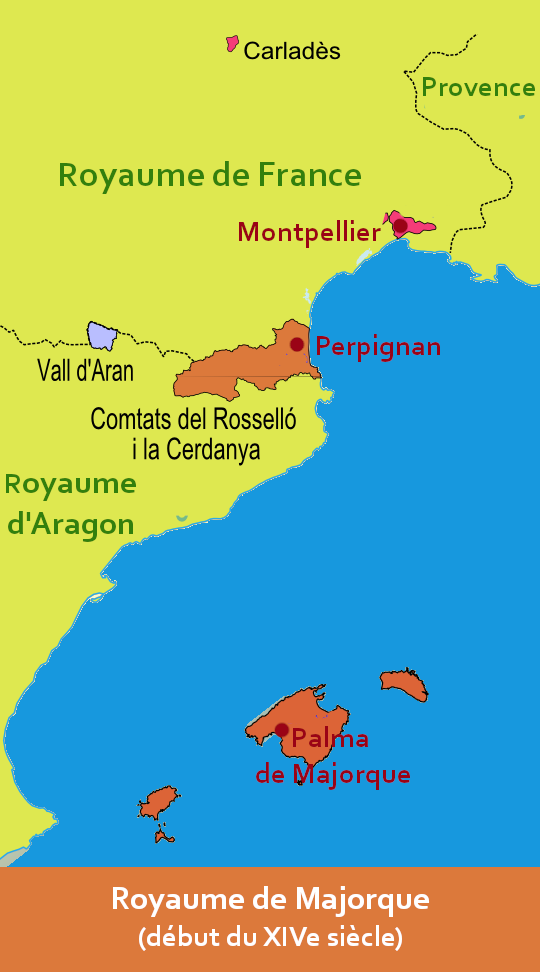 royaume de Majorque au début du 14ème siècle