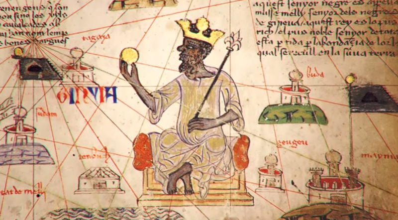 Mansa Moussa : détail de l'Atlas Catalan 