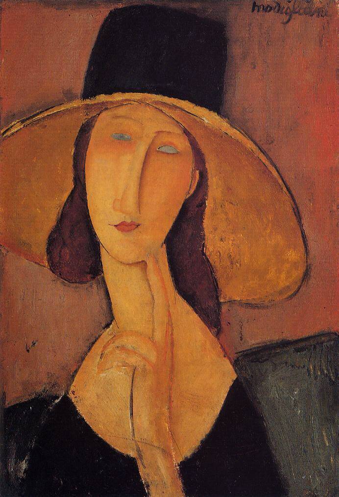 Jeanne Hébuterne au grand chapeau, - Modigliani