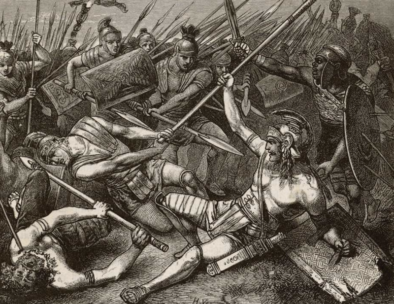 Mort de Spartacus (gravure de Hermann Vogel)