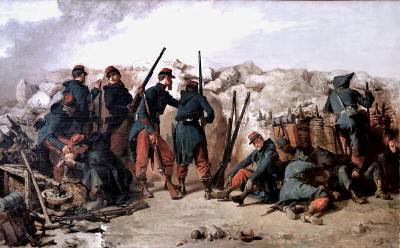 Tranchée devant Sébastopol, 1855, par Isidore Pils