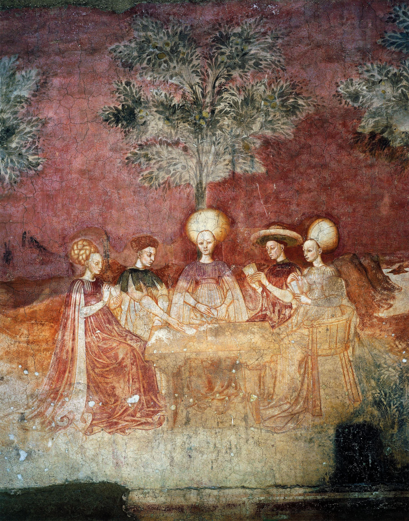 "Tarocchi " fresque de la Casa Borromeo, à Milan peinte dans les années 1440.