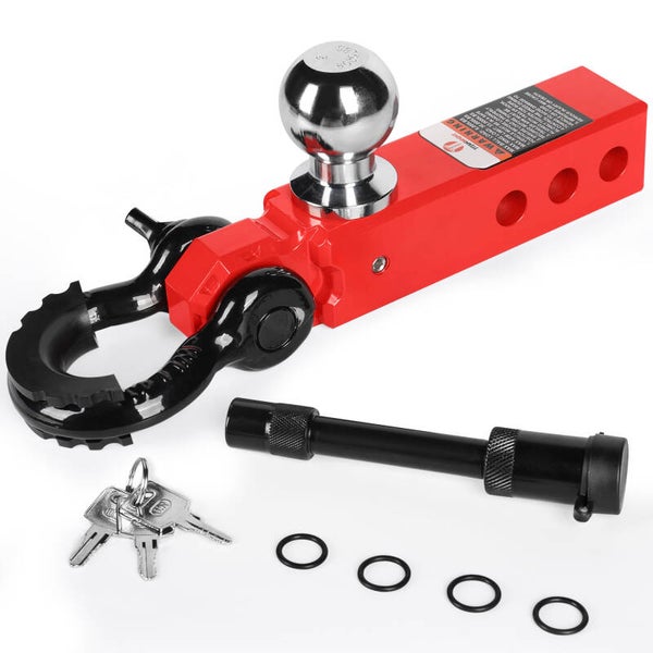 TITANMIGHT Trailer Hitch with ball mount and tow shackle