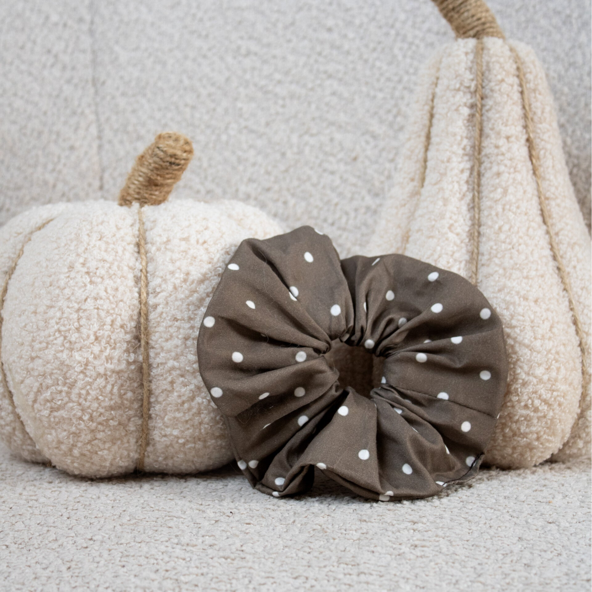 Chai Polkadot Scrunchie