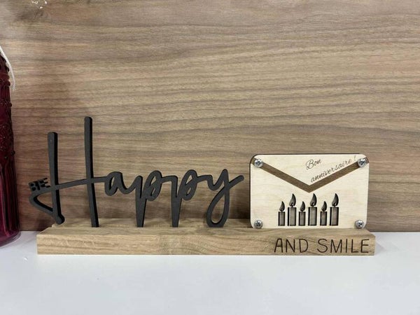 Cadeau Be happy + carte cadeau