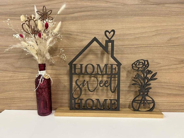 Décoration "Home sweet home" Noir