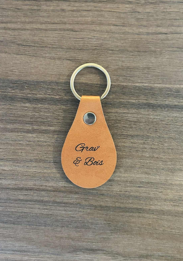 Porte clés en cuir personnalisables