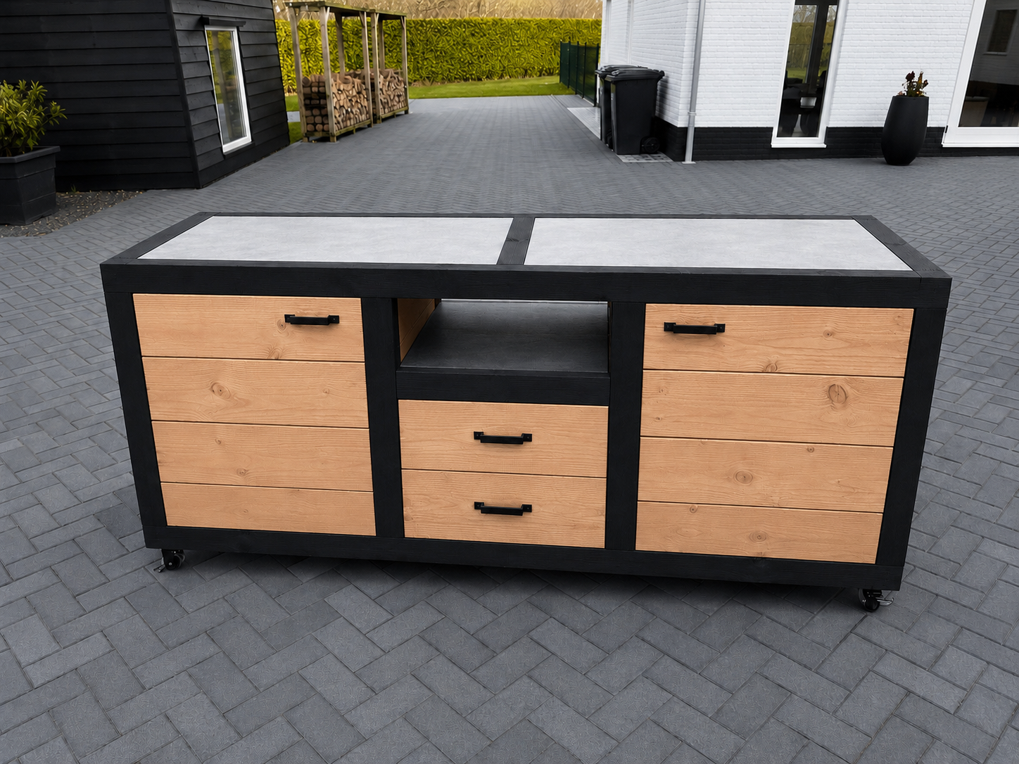 Buitenkeuken met lades