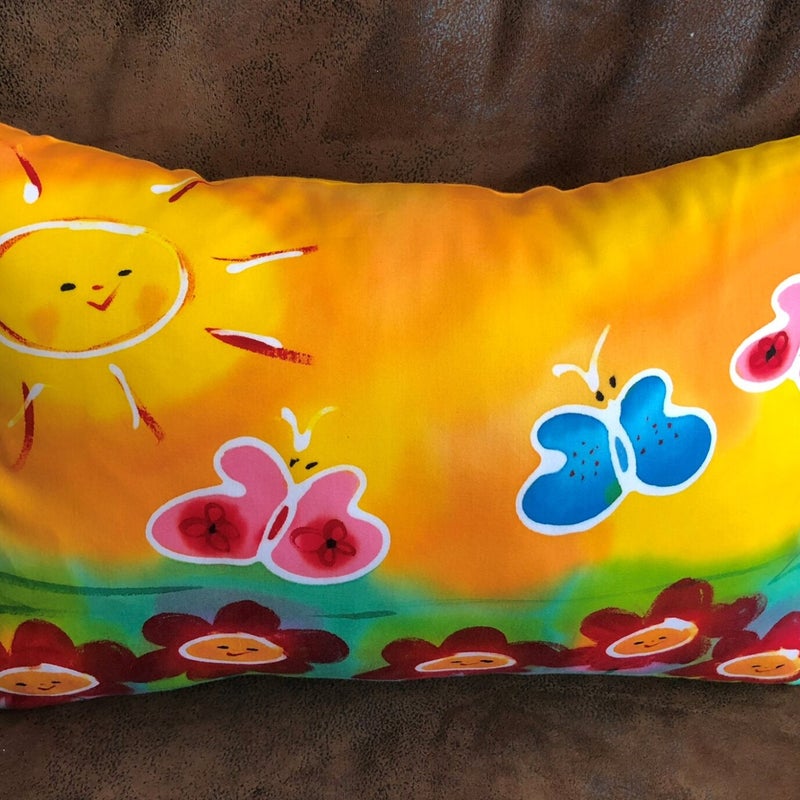 Sól, blóm og fiðrildi