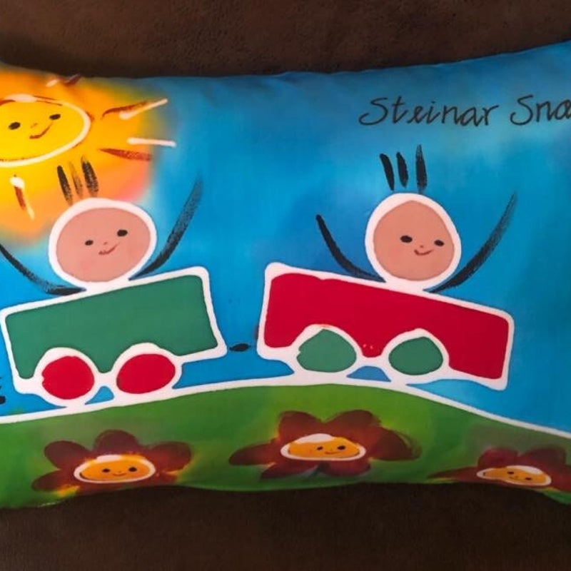 Bláir tveir krakkar í lest