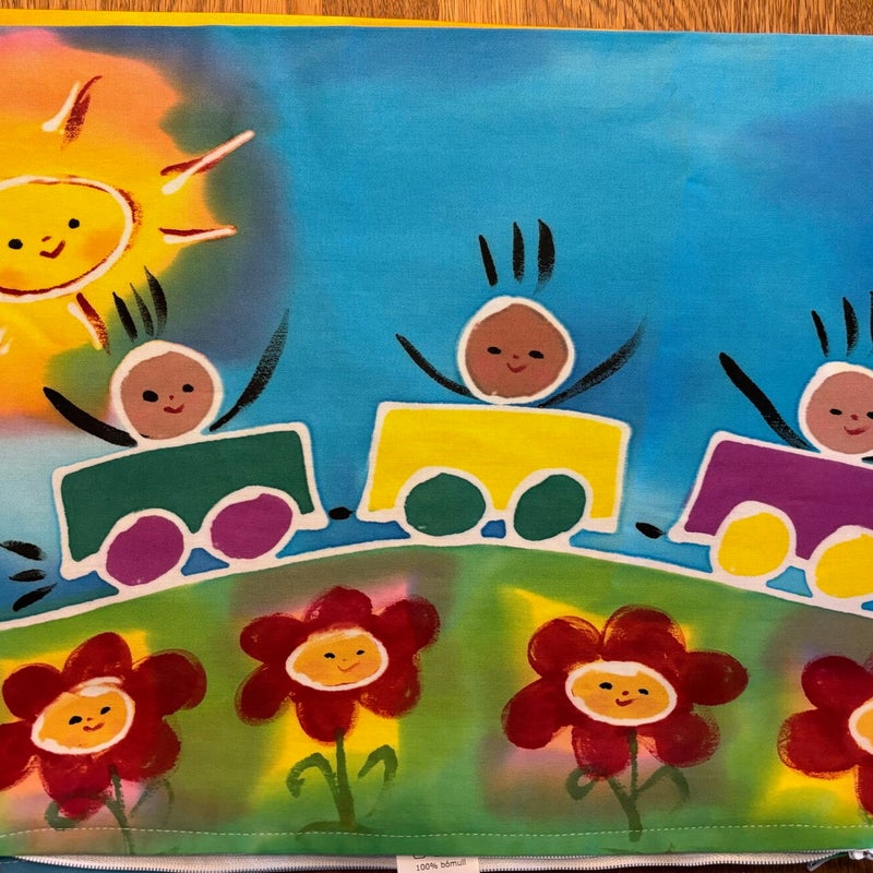 blár, krakkar í lest