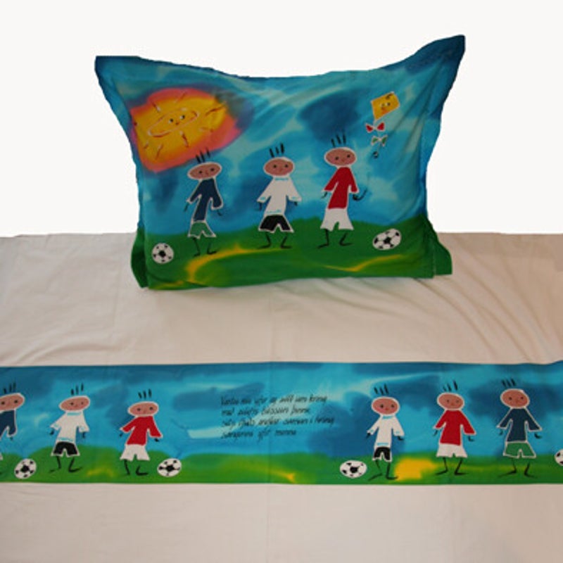 Bláir strákar í fótbolta á milliverki