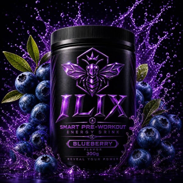 Ilix Blueberry — Pre-Workout Myrtille Sans Sucre | Puissance Naturelle | PV Distribution