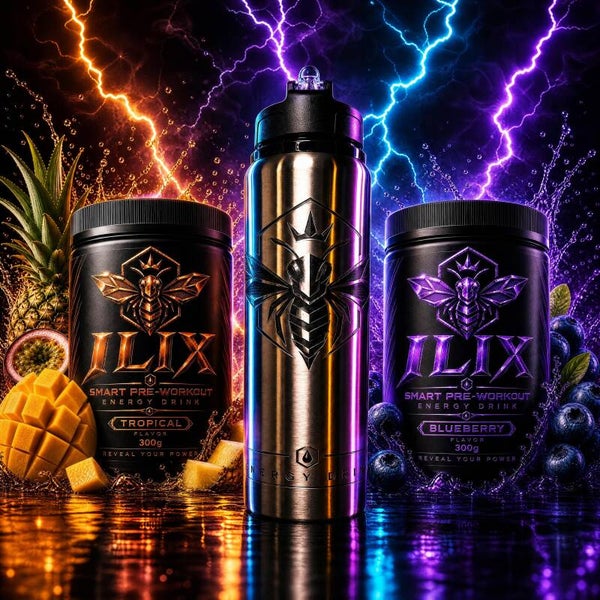 Ilix - Smart Pré-work out - Pré-ventes Pack Hive  — Gourde Inox + 2 Pots | limités à 30 pack | -33%