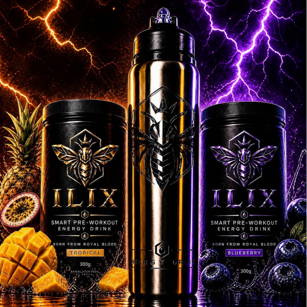 Ilix - Smart Pré-work out - Pré-ventes Pack Hive  — Gourde Inox + 2 Pots | limités à 30 pack | -33%
