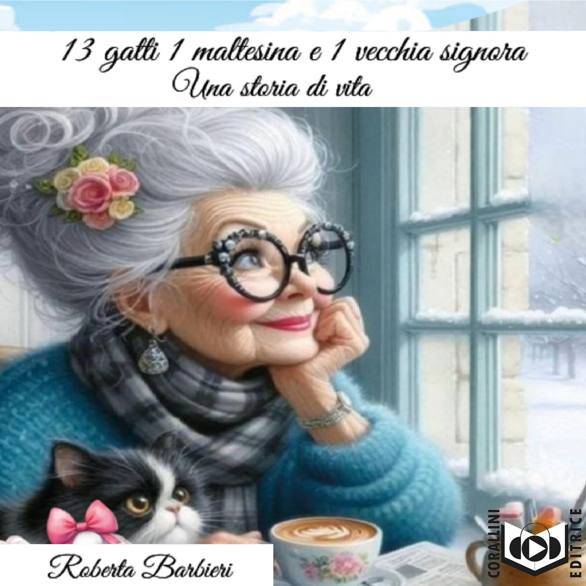 13 gatti, 1 maltesina e 1 vecchia signora