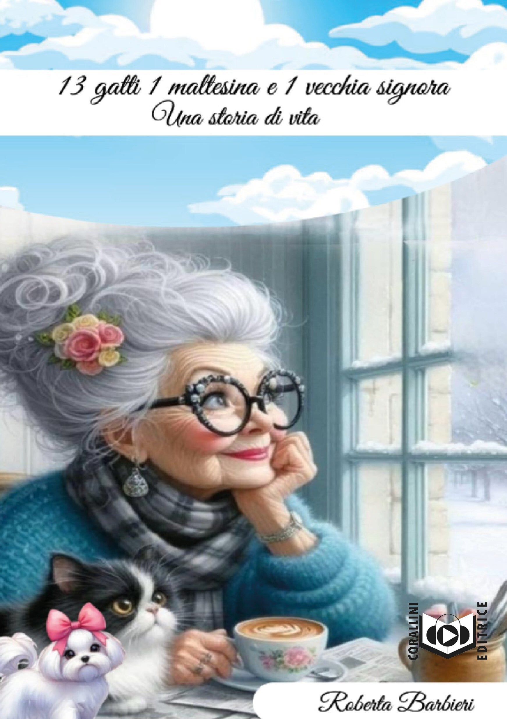 13 gatti, 1 maltesina e 1 vecchia signora