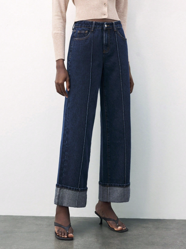 Jeans avec jambe large