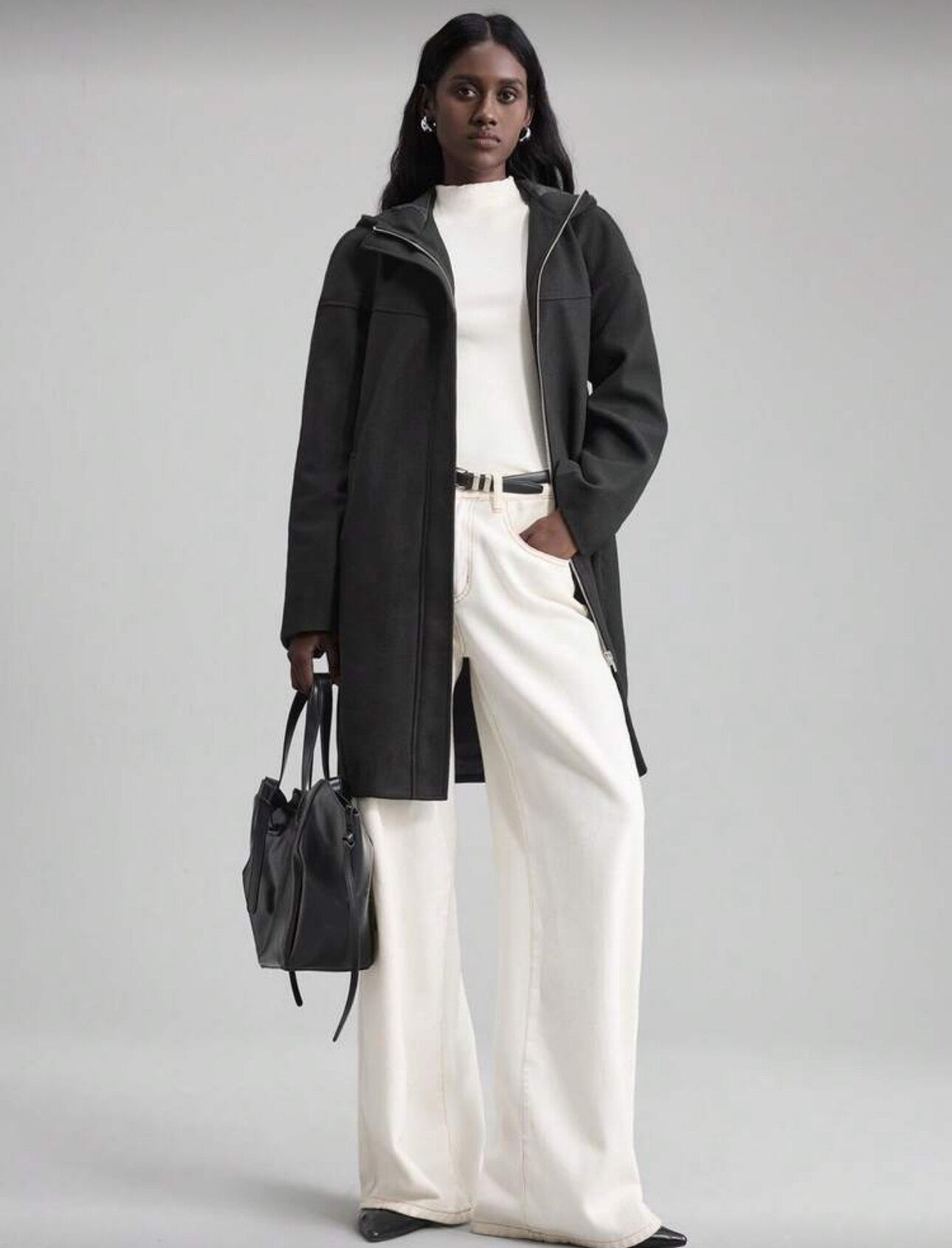 Manteau élégant avec capuche