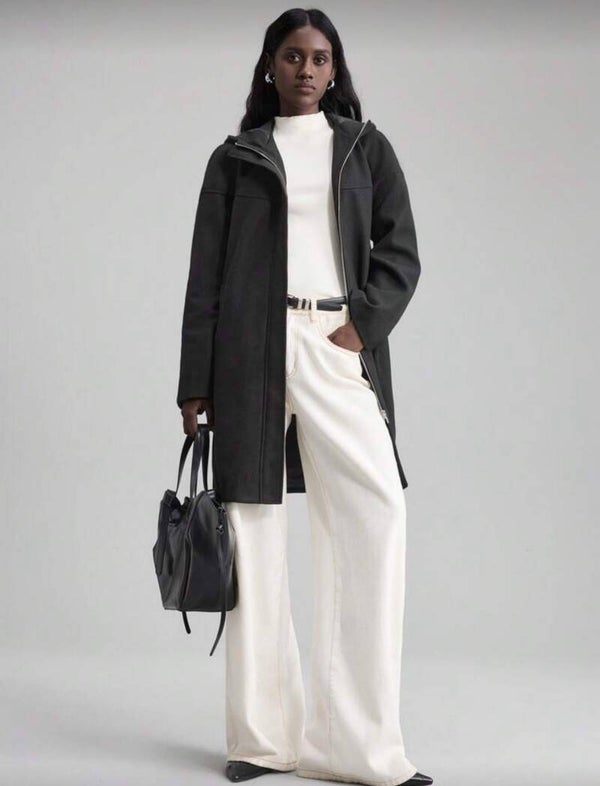 Manteau élégant avec capuche