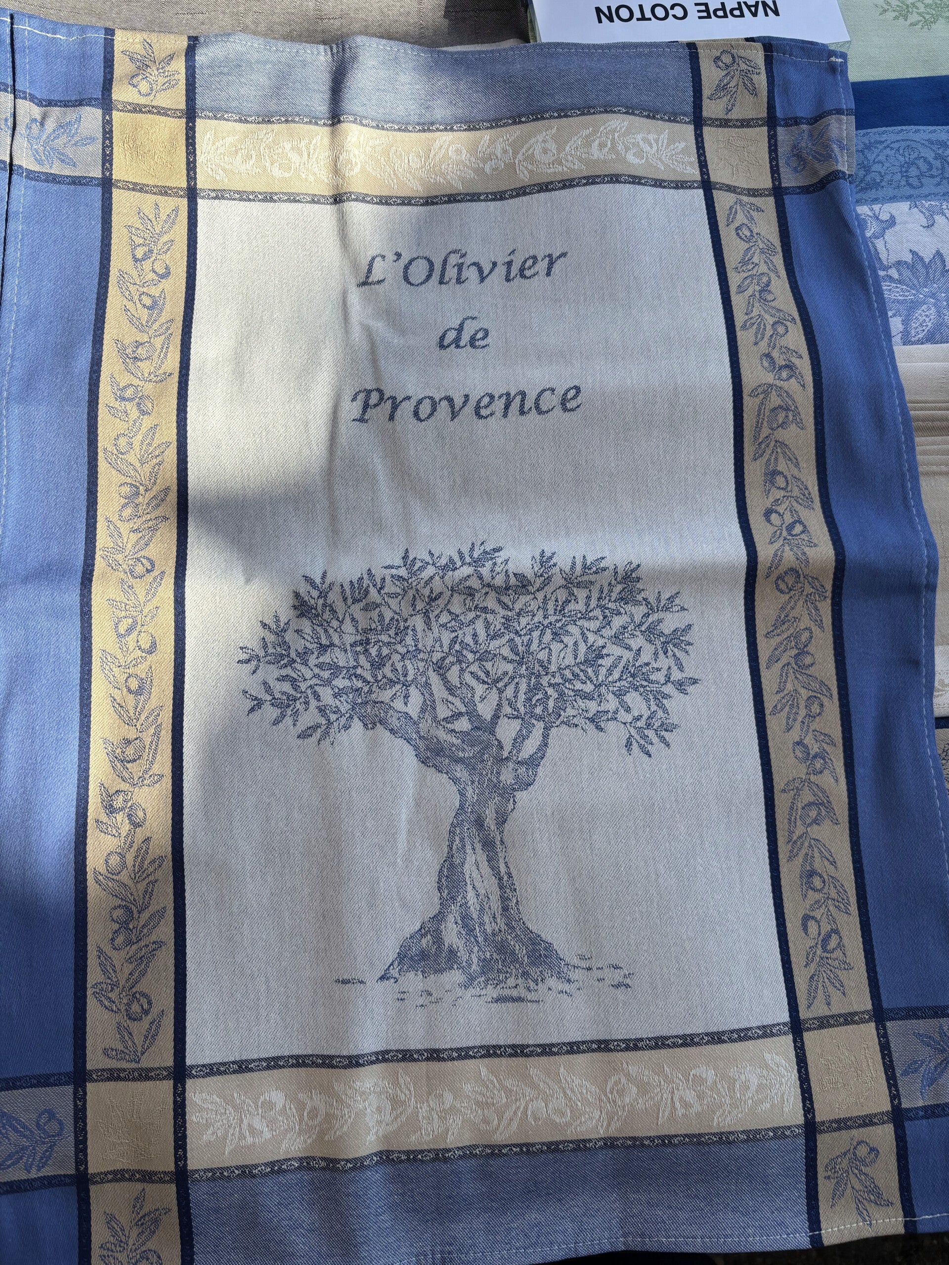 Torchon Olivier bleu