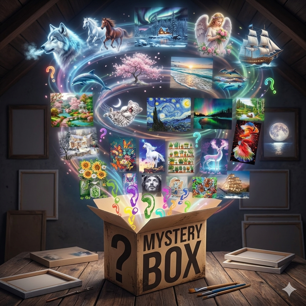 Diamond Painting Mystery Box Überraschungsbilder 30x40