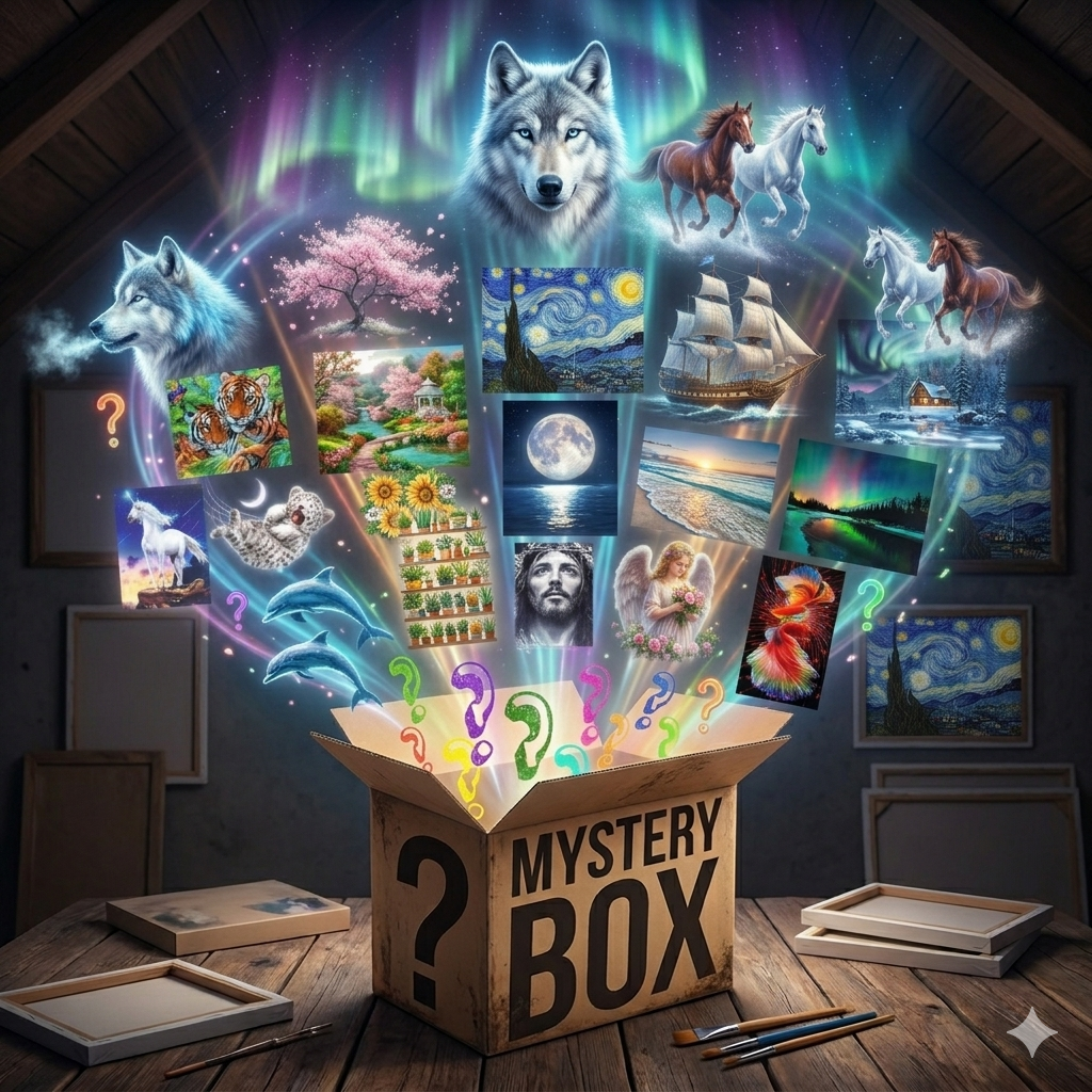 Diamond Painting Mystery Box Überraschungsbilder 40x50