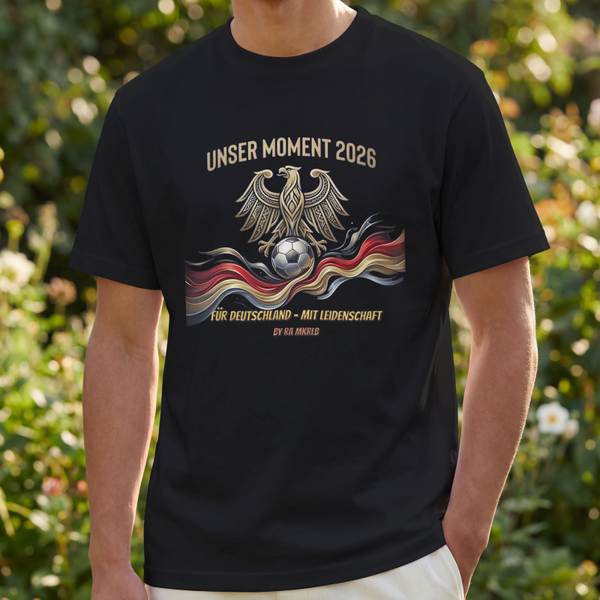T-Shirt "Unser Moment 2026" – Deutschland Fußball Fan-Shirt mit Adler-Motiv