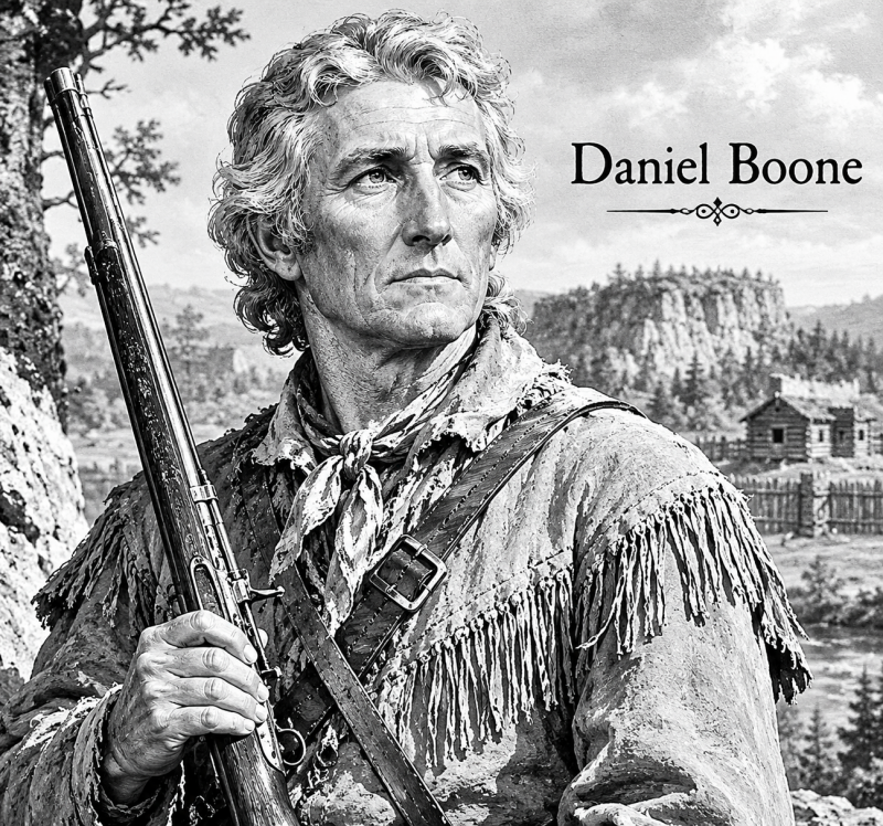 Daniel Boone Holding  rifle