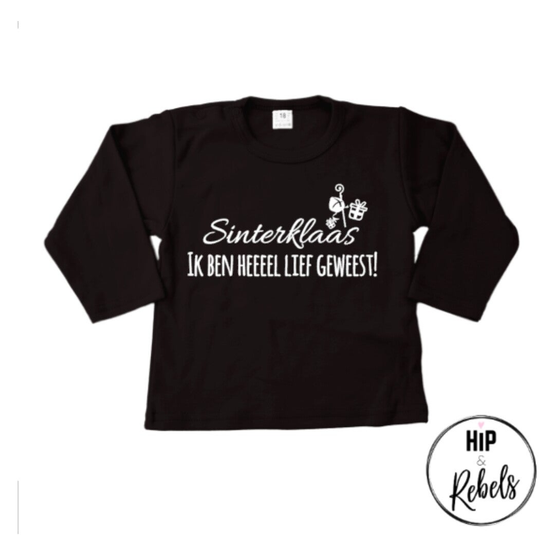 T-shirt/longsleeve - Sinterklaas   ik ben heel lief geweest!
