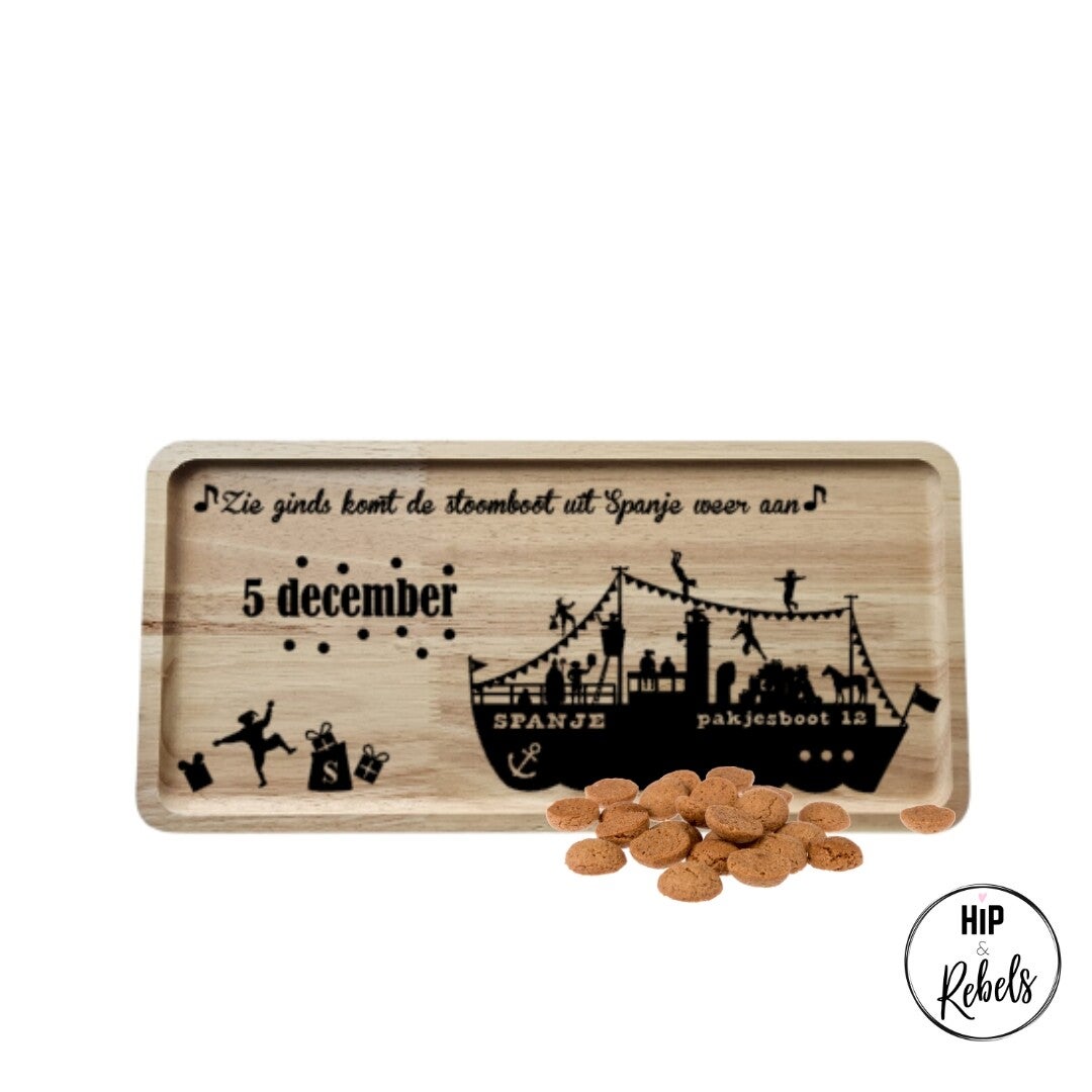 Sinterklaas plankje - Zie ginds komt de stoomboot uit Spanje weer aan
