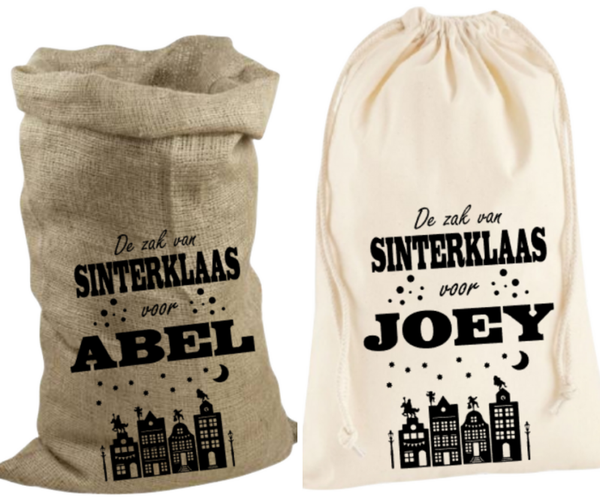 Sinterklaas zak - De zak van Sinterklaas voor (met eigen naam)