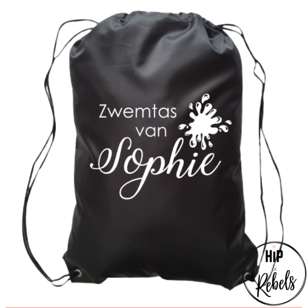 Zwemtas (polyester) - Waterspetter (met naam)