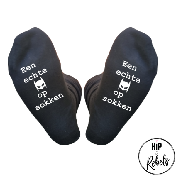 Sokken met tekst - Een echte held op sokken