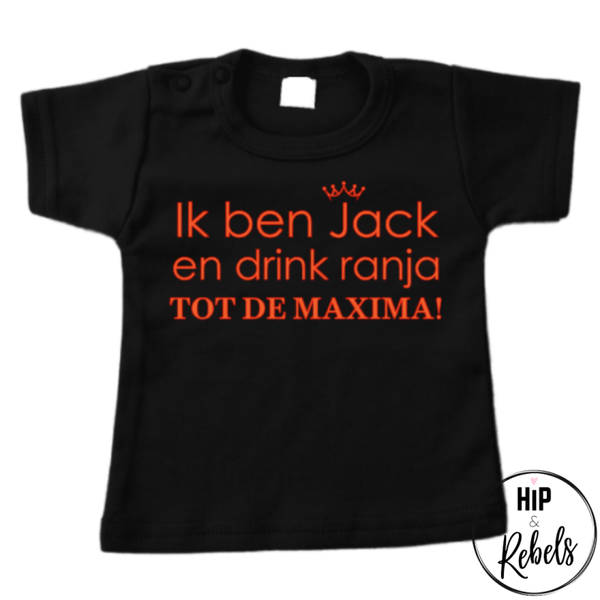 T-shirt - Ik ben (naam) en drink melk, cola (BACO, shotjes) of wat anders? tot de Maxima!