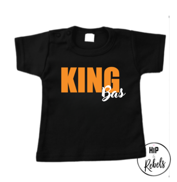 T-shirt met lange (of korte) mouw - KING (met naam)