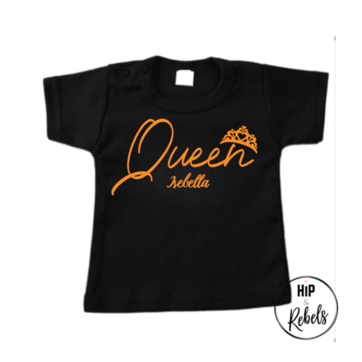 T-shirt met lange (of korte) mouw - Queen (met naam)