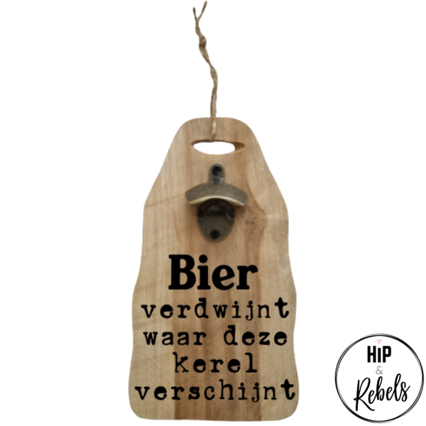 Wand bieropener - Bier verdwijnt waar deze kerel verschijnt