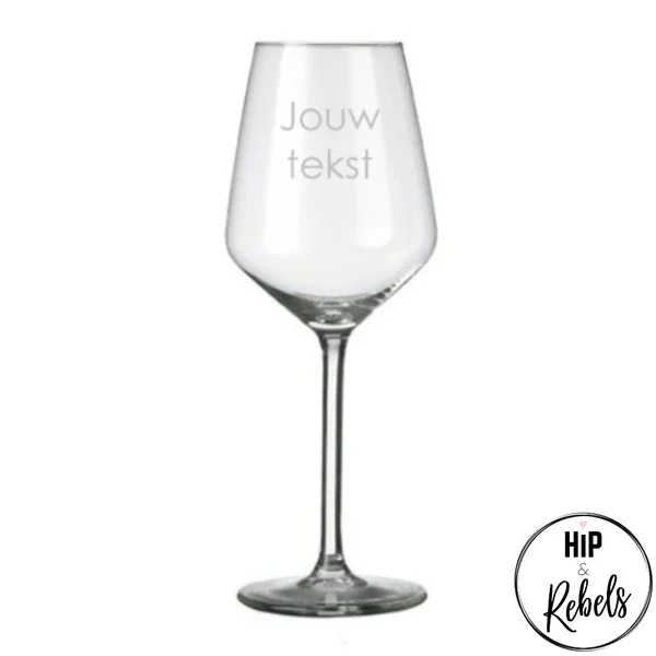 Wijnglas eigen tekst