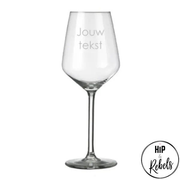Wijnglas eigen tekst