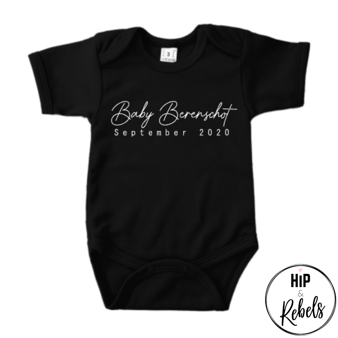 Romper - Met achternaam en geboortemaand en jaar van de baby