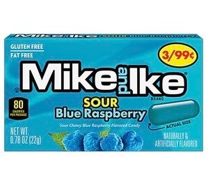 Mike and ike sour blue raspberry 22g