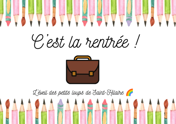 C’est la rentrée